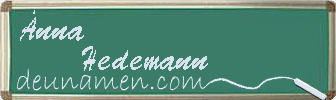 Änna Hedemann Visitenkarte